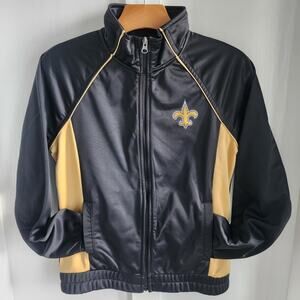 NFL Team Apparel New Orleans Saints Women's Size Small Zip  Rhinestone Bling